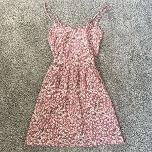 Pink floral dress